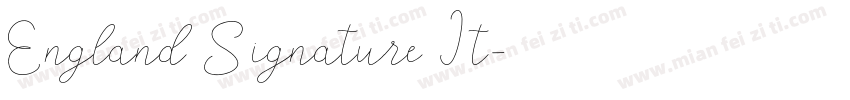 England Signature It字体转换